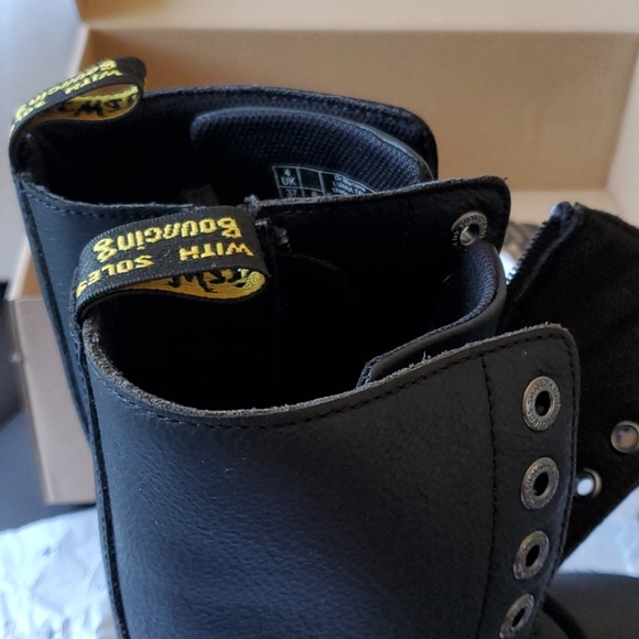 Dr martens tall combat black leather boot sz 6 - Picture 12 of 15